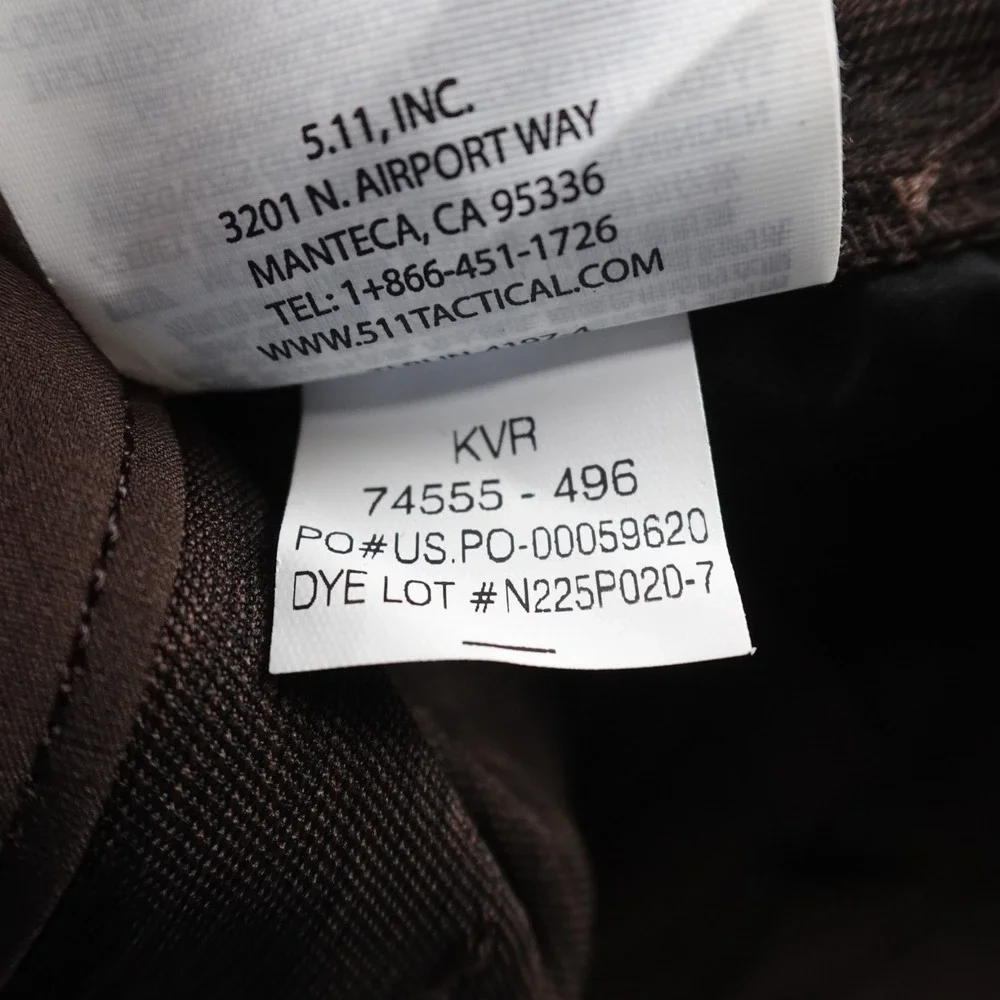 NEW 5.11 Tactical Pants Mens 34X32 Brown Defender Flex Slim Work Outdoor Stretch